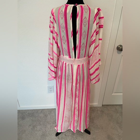 FARM Rio Beaded V-Neck Kaftan Dress Size Medium - Picture 10 of 16